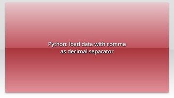 Python: load data with comma as decimal separator