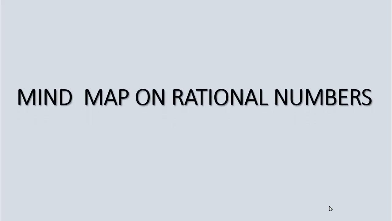 Mind Map Of Rational Numbers Class 8