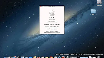 Quelles sont les versions de Mac OS X ?