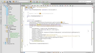 xhtml page to pdf within current session - JSF