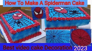 Spiderman Cake Decorating | square Shape Cake | 2023