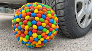 Crushing Crunchy &amp; Soft Things by Car! EXPERIMENT  Car vs M&amp;M Ball, Coca Cola,Fanta, Mirinda Balloon