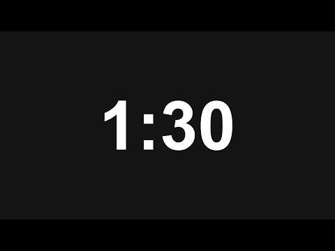 1 Minute 30 Second Timer | Silent Countdown, Black Screen, No Music
