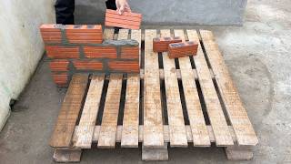 Building a brick wall on a wooden pallet—and the surprising result . You can do it too