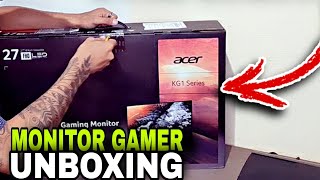 MONITOR GAMER ACER KG271 27 POLEGADAS [165HZ] TESTE NO PS4 PRO UNBOXING!!!