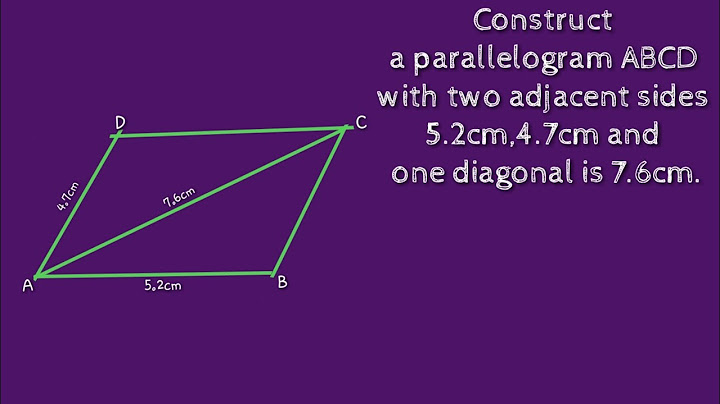 A parallelogram has two adjacent sides of length 4 cm and 6cm respectively