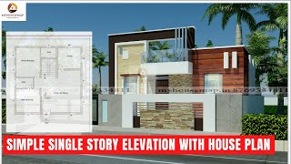 simple modern ground floor elevation design and house plan