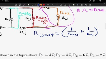 Part (a) Find the equivalent resistance of the combination of resistors shown in the figure above.
