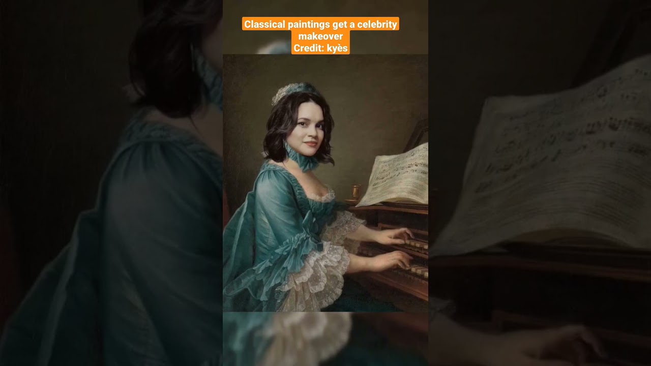 Classical paintings get a celebrity makeoverCredit: kyès. 