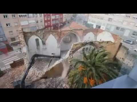 Demolici&oacute;n de la iglesia de Monte, en Santander