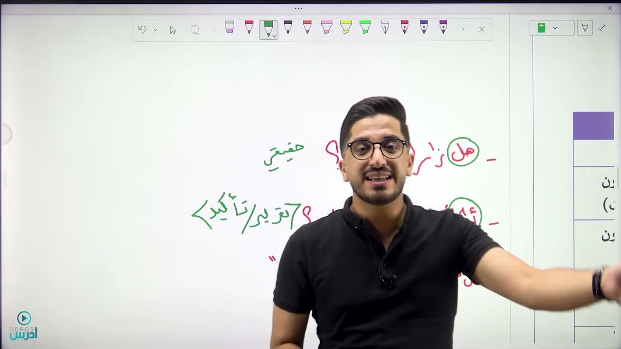 الاستفهام ومعانيه _ العربية لغتي_  الأستاذ معتز العظم✨️❤️