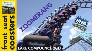 Zoomerang POV HD Lake Compounce 2017 Roller Coaster Back Seat On-Ride Vekoma Boomerang