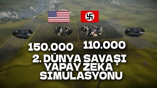 150.000 Amerikalı 110.000 Alman Askerine karşı WW2 Yapay Zeka Simulasyonu screenshot 1