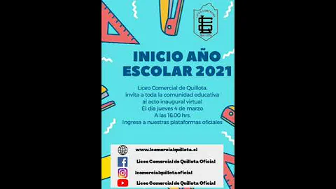 Invitación Acto Inaugural Año Escolar 2021