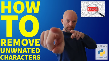 Python Tutorial : How to remove unwanted characters in a data frame