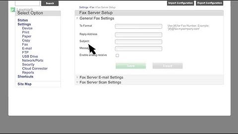 Lexmark—Setting up fax function using fax server