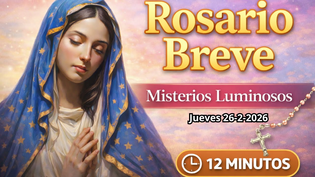 Rosario breve de Hoy – Luminosos | Jueves | 12 minutos (BUCLE)