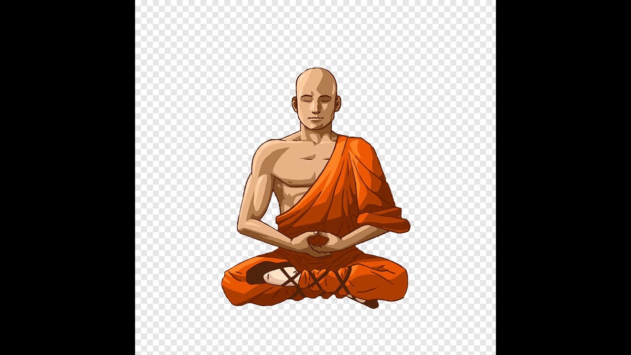 Левин медитация. Медитация. Монах йог. Буддисты мультяшные.