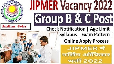 How To Apply JIPMER Nursing Officer Application Form Nov 2022 | फॉर्म केसे भरे Step By Step | Indian