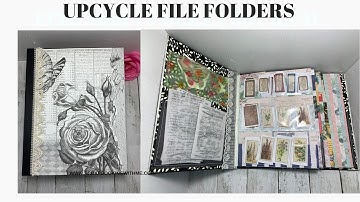 UPCYCLE OLD FILE FOLDERS, EPHEMERA STORAGE JOURNAL ~ THE FINISH
