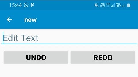 How to make Redo and Undo Option in Edittext in Sketchware