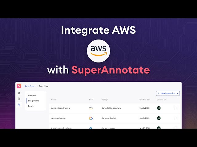 Create AWS integration with SuperAnnotate | Tutorial
