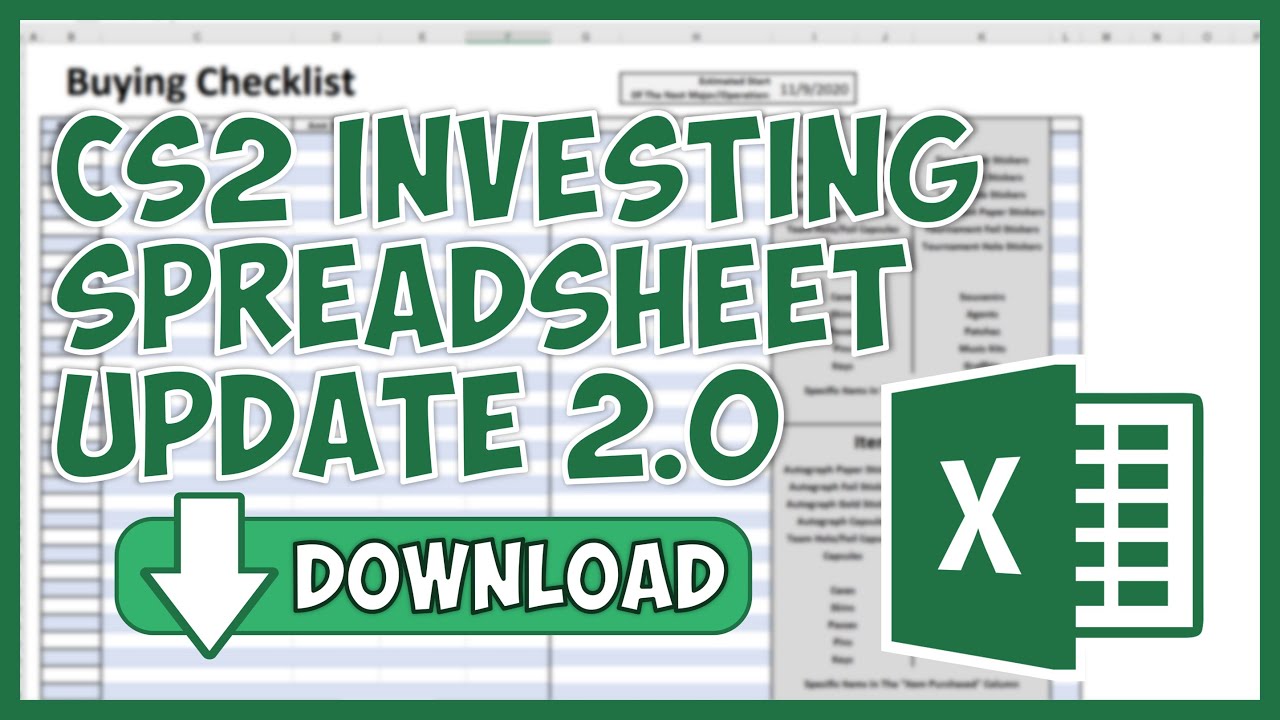 My CS:GO Investing Spreadsheet 2.0 - YouTube