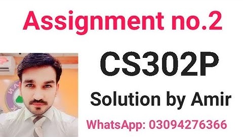 Cs302p Assignment no.2 Solution by Amir| spring 2024 solution