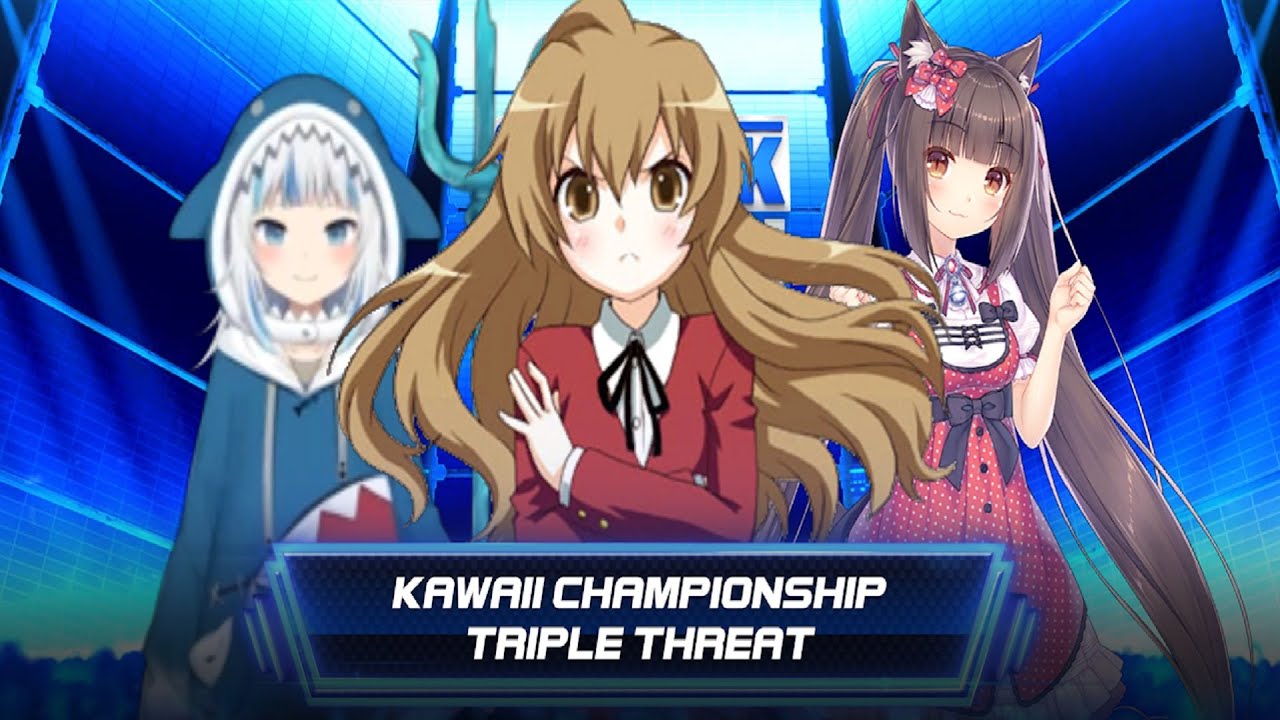 (WWE 2K22) World Waifu Division: 6/10/2022 - Aisaka vs. Gawr Gura vs. Chocola