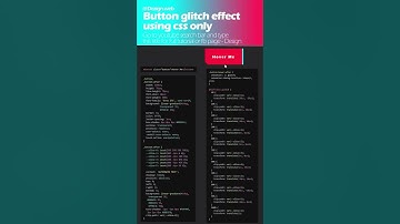 Button glitch effect using css only #shorts  - @dezignweb