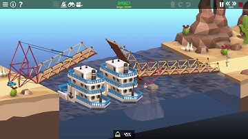 Poly Bridge 2 | 4-03 Sloped Drawbridge
