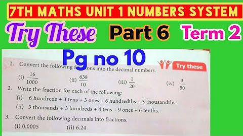 7th Std Maths/Term 2/Unit 1 Numbers system/Try These