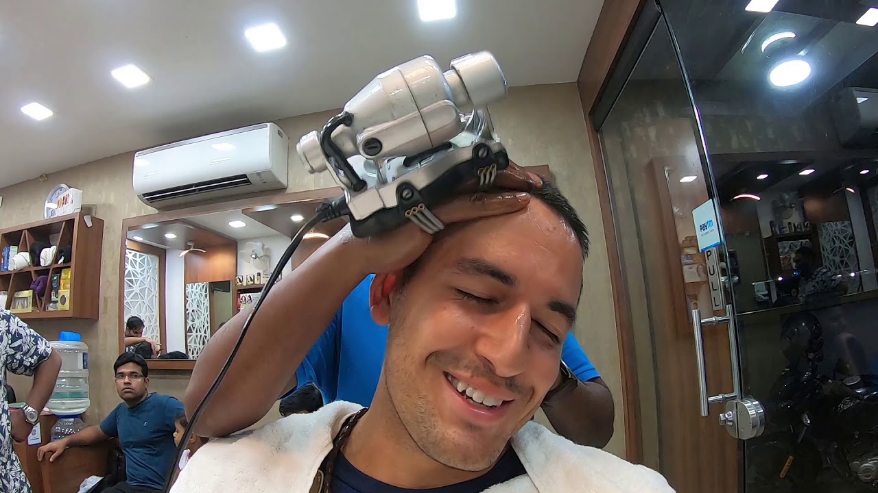 FOREIGNER Tries Indias ASMR Head Massage 🇮🇳