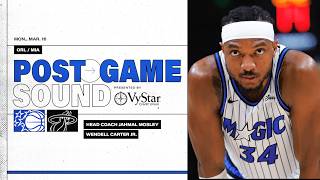Postgame Sound Orlando Magic Vs. Atlanta Hawks Coach Mose & Wendell Carter Jr.
