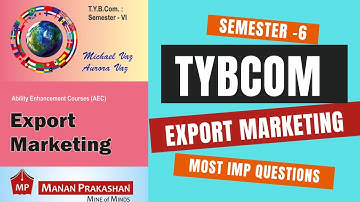 TYBCOM | Sem -6 |Export Marketing Imp Questions |