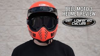 セキュリティ・セーフティ BELL MOTO-3 HI VIZ ORANGE CLASSIC Bell Moto 3 Classic Helmet - Orange - Get Lowered Cycles