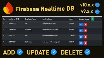 Add, Update, Delete Data on Firebase DB (v10) via HTML Table | JavaScript