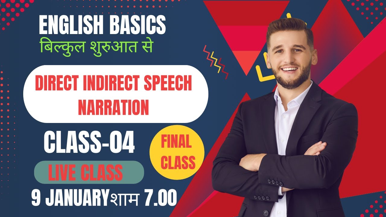 Direct Indirect Speech  Narration (Final class) Class 04 