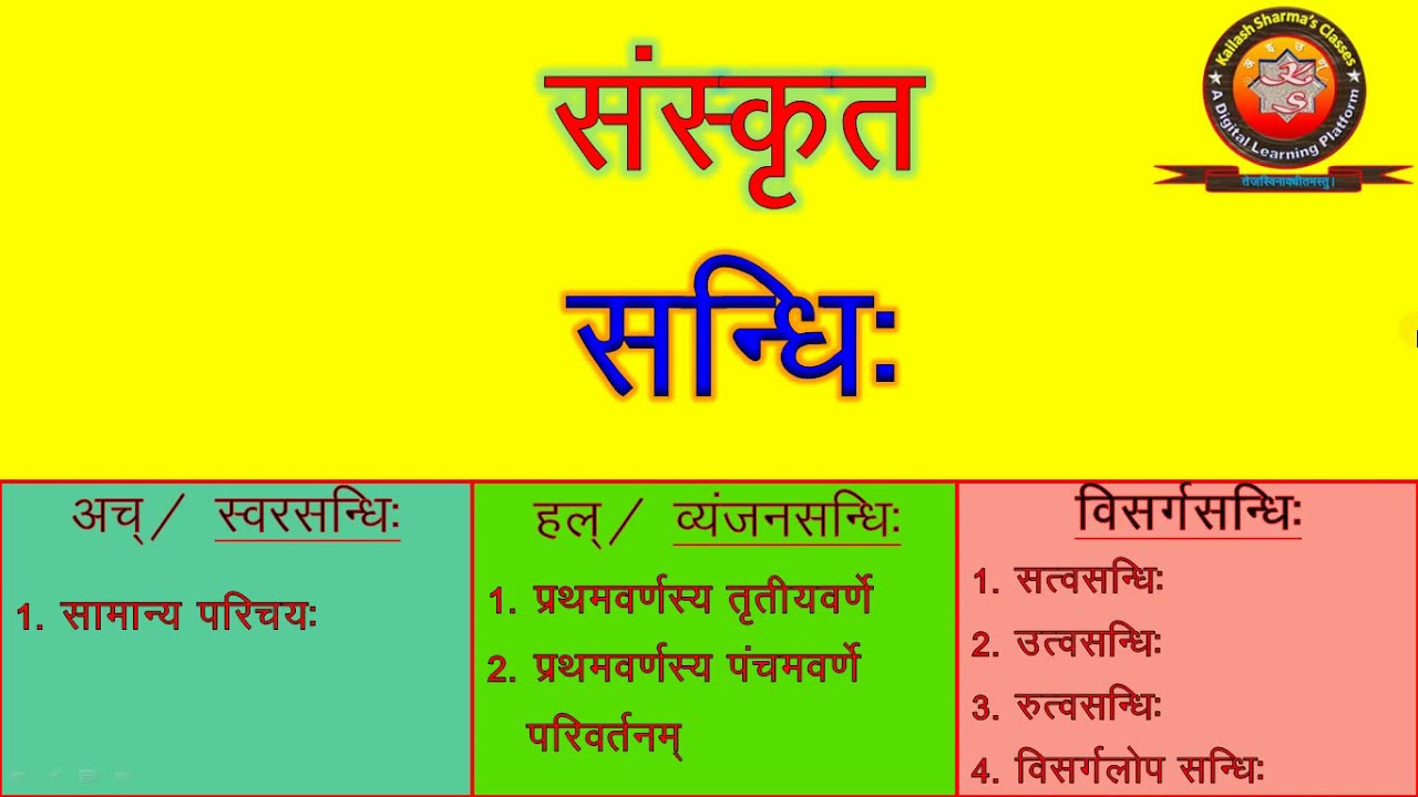 Sanskrit Sandhi And Sandhi Vichchhed By Sanskrit Sandhi And Sandhi Vichchhed By