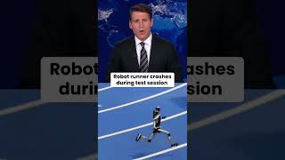 Watch: Robot runner crashes while training for Chinaโs World Humanoid Robot Games #shorts