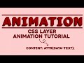 How to create css text layer animation effect. CSS layer animation make by CSS & HTML.