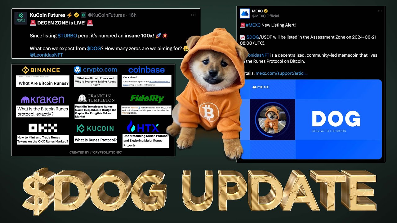 Major Tier 1 Listings for $DOG 😤 (Institutions want RUNES) - YouTube