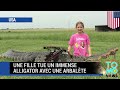 Une fille de 10 ans tue un énorme alligator de 400 kg avec une arbalète
