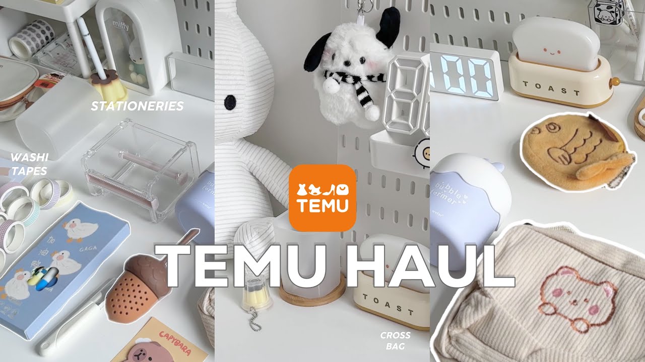 Aesthetic TEMU HAUL 🍵cute stationeries, craft supplies, bag