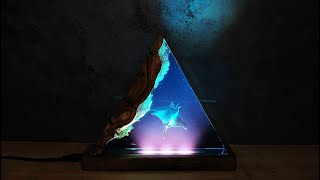 How to make triangle epoxy lamp with manta rays