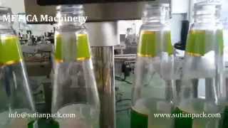 Neck and Sides Labeling for Round Bottles
