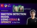 Emotion Detection using Convolutional Neural Networks and OpenCV | Keras | Realtime