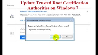 Support for urgent Trusted Root updates for Windows Root Certificate Program in Windows 7