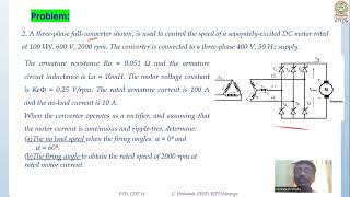 PSD CDT16   unit2   Numerical Problems on 3 phase controlled rectifier fed separately excited motor