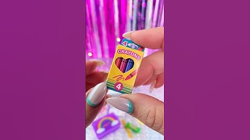 Are these the tiniest pack of Crayons ever? #asmr #mini #miniature #stationery #shorts